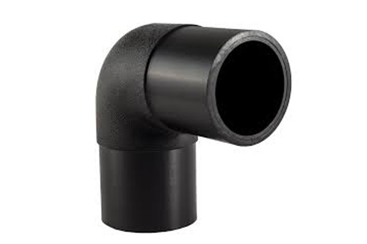 black color HDPE bend isolated on white background